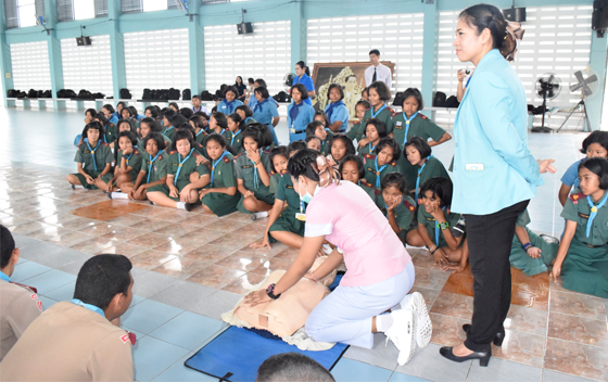 บรรยายให้ความรู้การใช้สิทธิ พ.ร.บ. และการช่วยชีวิตขั้นพื้นฐาน